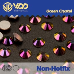 VDD SS3-SS30 Labrador/Hematite/Aurum/Metallic Blue/Rose Gold Glass Crystals Non Hot-Fix Rhinestones DIY Nail Art Accessories