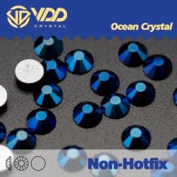 VDD SS3-SS30 Labrador/Hematite/Aurum/Metallic Blue/Rose Gold Glass Crystals Non Hot-Fix Rhinestones DIY Nail Art Accessories