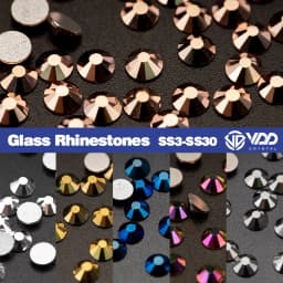 VDD SS3-SS30 Labrador/Hematite/Aurum/Metallic Blue/Rose Gold Glass Crystals Non Hot-Fix Rhinestones DIY Nail Art Accessories