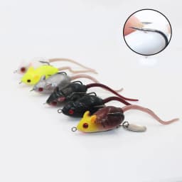 2Pcs/1pc 3D Eyes Soft Mouse Bait Fishing Lure 4.5cm 10g Floating Crankbait Artificial Bait Fishing tackle everything for fishing