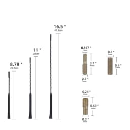3 Screws Car Universal Antenna Covering Multiple Models 9 "11" 16" Car Auto Radio Antenna Car Mast Whip for BMW MazdaToyota Golf