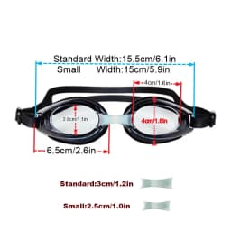 Kids Myopia Swimming Goggles for Boys Girls Ages 4-14 (Approximate) with Anti-fog Spray Swim Glasses Eyewear