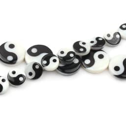 8/12mm Tai Chi Bagua Shell Beads Charm Pendant Black White Round Gossip Yin Yang Beads For Jewelry Making DIY Hairpin Gift
