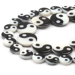 8/12mm Tai Chi Bagua Shell Beads Charm Pendant Black White Round Gossip Yin Yang Beads For Jewelry Making DIY Hairpin Gift