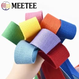5Meters 20-50mm 1.3mm Thick Cotton Webbing Tapes Bags Strap Garment Ribbons Belt DIY Clothing Sewing Tape Bias Binding Accessory