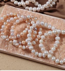 Elegant Natural Freshwater Pearl Bracelets for Women White Baroque Pearl Charm Elastic Bangle Fine Jewelry Wedding Party 8-9mm