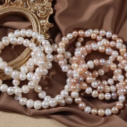 Elegant Natural Freshwater Pearl Bracelets for Women White Baroque Pearl Charm Elastic Bangle Fine Jewelry Wedding Party 8-9mm