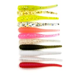 OUTKIT New Soft Lure 10pcs Silicone Bait 35mm 0.3g Straight Tail Pin Swimbait Wobblers Worm bass Carp Rockfishing Fishing Tackle