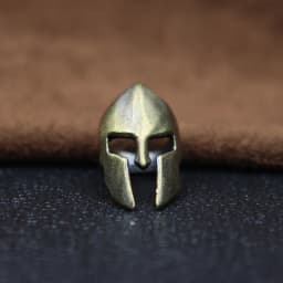 Retro Brass Spartan Warrior Helmet Knife Beads Lanyard Hangings Jewelry DIY Paracord EDC Outdoor Carabiner Pendants Accessories