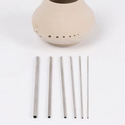 6pcs Stainless Steel Pottery Puncher Sculpture Modeling Full-circle Perforated Purple Sand Pot Making Tool Polymer Clay Tool