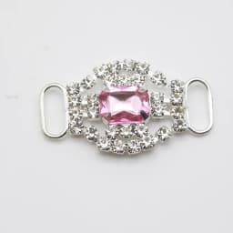 LKERAN 10Pcs 20*34mm Fashion Crystal Buckles Rhinestone Bikini Connector Ribbon Clothing Buckle
