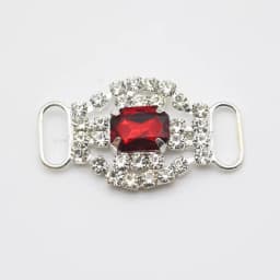 LKERAN 10Pcs 20*34mm Fashion Crystal Buckles Rhinestone Bikini Connector Ribbon Clothing Buckle
