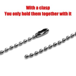 50pcs Rhodium Round Ball Bead Chains 12cm 15cm Length Dog Tag Bulk Chains With Connector For DIY Pendant Jewelry Findings