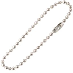 50pcs Rhodium Round Ball Bead Chains 12cm 15cm Length Dog Tag Bulk Chains With Connector For DIY Pendant Jewelry Findings