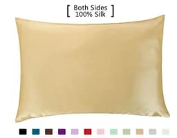 100%Silk Pillowcase Hair Skin, 19 Momme 100% Pure Natural Mulberry Silk Pillowcase Standard Size, Pillow Cases Cover Hidd