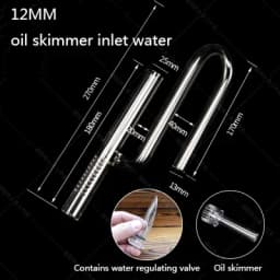 Aquarium glass water inlet and outlet oil removal film water inlet set filter barrel water inlet and outlet pipe holder