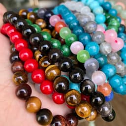 Natural Stone Beads 4-12mm Lava Rose Quartz Tiger Eye Turquoise Labradorite Round Beads for Jewelry Making Diy Bracelet 15inch