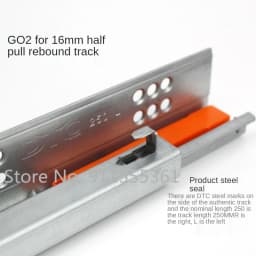 1Pair Rebound Press Push To Open Under Mount Furniture Kitchen Bath Drawer Slide Rail Runner DTC 25KG 2-fold Half Extention