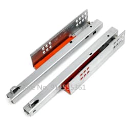 1Pair Rebound Press Push To Open Under Mount Furniture Kitchen Bath Drawer Slide Rail Runner DTC 25KG 2-fold Half Extention