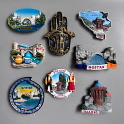 Bosnia and Herzegovina Fridge Magnets Sarajevo Mostar Neretva River BIH Tourist Souvenir Refrigerator Magnets Collection Gifts