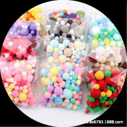 10mm To 30mm 20g Multi Size Mix Colors Pompom Fur Craft DIY Soft Pom Poms Balls Wedding Decoration Glue on Cloth Accessories