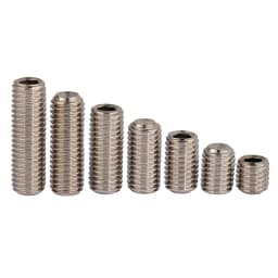 Yiqianyuan 5Pcs 1/4-20x3/16"~2" UNC Thread SUS304 Stainless Steel Hexagon Socket Set Screws With Cup Point Headless Screws