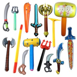 New Pvc Inflatable Knife and Fork Sword Stick Hammer Sword Stick Axe Props Children's Toys Birthday Gift Balloon