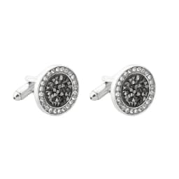 Fashion Man Shirt Cufflinks French Luxury Alloy Cufflink Shirts Button Buckle Simple Round Rhinestones Cuff Nails Gifts for Mens