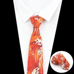 High Quality Cute Linen Cartoon Tie For Men Cat Polar Bear Watermelon Waves Printed Funny Gift Animal Narrow Striped Slim Cravat