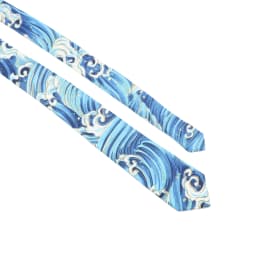 High Quality Cute Linen Cartoon Tie For Men Cat Polar Bear Watermelon Waves Printed Funny Gift Animal Narrow Striped Slim Cravat