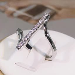 High Quality Unique “Z” Shape Silver Color Women Finger Ring Wedding Band Bridal Shine Crystal Zircon Fashion Party Wedding Ring