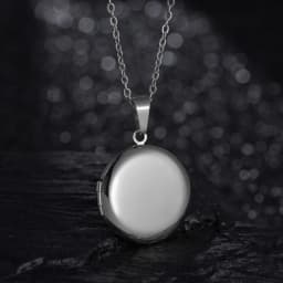 Round Photo Frame Locket Pendant Necklace Mirror Polish Stainless Steel Memorial Locket Jewelry Includes 20 Inch Chain