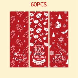 30-60Pcs Merry Christmas Stickers 6 Style Animals Snowman Trees Decorative Stickers Wrapping Gift Box Label Christmas Tags
