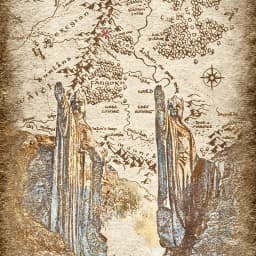 Tolkien Middle Earth Retro Travel Map Wall Art Canvas Painting Prints Fantasy Literature Movie Poster Wall Pictures Home Decor