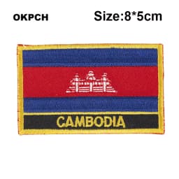 Maldives Flag Embroidery Patches Iron on Saw on Transfer patches Sewing Applications for Clothes in Home&Garden