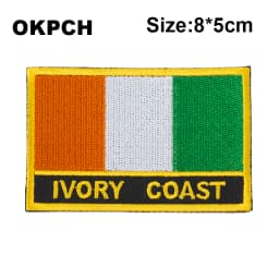 Maldives Flag Embroidery Patches Iron on Saw on Transfer patches Sewing Applications for Clothes in Home&Garden