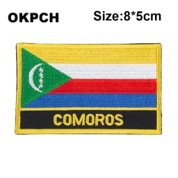 Maldives Flag Embroidery Patches Iron on Saw on Transfer patches Sewing Applications for Clothes in Home&Garden