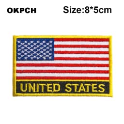 Maldives Flag Embroidery Patches Iron on Saw on Transfer patches Sewing Applications for Clothes in Home&Garden