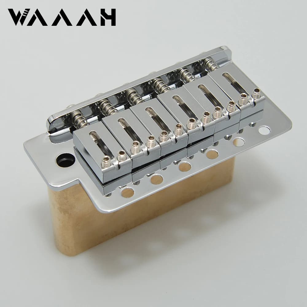 clearance sale!Guitar Tremolo Bridge 36mm 42mm Brass Saddle Stainless Steel Plate Finishing For ST Guitar CNC Machined