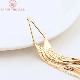 (2947)2PCS Full Length 125MM 24K Gold Color Brass Chain Tassel Charms Pendants High Quality Jewelry Making Supplies Diy Findings