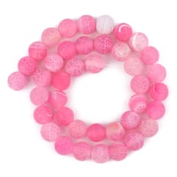 4/6/8/10/12mm Natural Colorful Frost Cracked Agates Stone Round Loose Spacer Beads For Jewelry Making DIY Bracelet Handmade