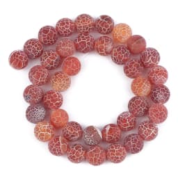 4/6/8/10/12mm Natural Colorful Frost Cracked Agates Stone Round Loose Spacer Beads For Jewelry Making DIY Bracelet Handmade