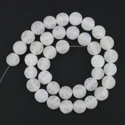 4/6/8/10/12mm Natural Colorful Frost Cracked Agates Stone Round Loose Spacer Beads For Jewelry Making DIY Bracelet Handmade