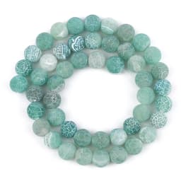 4/6/8/10/12mm Natural Colorful Frost Cracked Agates Stone Round Loose Spacer Beads For Jewelry Making DIY Bracelet Handmade