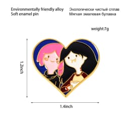 Princess Bubblegum And Marceline Anime Enamel Pin Badges Metal Brooches Backpack Accessories Lapel Pins Cute Jewelry Gifts