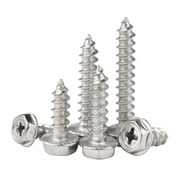 5 -10 pcs 304 Stainless Steel Self-Tapping Phillips Hex Screw Cross Hexagonal Flange Cross Head Screws Wood Nail M3 M4 M5 M6