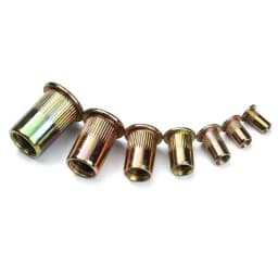 300/220/90pcs M3 M4 M5 M6 M8 M10 M12 Zinc Plated Carbon Steel Flat Head Rivet Nuts OR BT606 Manual Riveter Gun Nut Gun