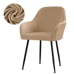 Velvet High Arm Chair Cover Elastic Dining Chair Slipcovers Fabric Washable Office Rocker Chairs Covers Home Decor Seat Cover