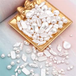 Cute Irregular Shape ABS Imitation Pearls Beads Charms for Necklace Bracelet Bead For Jewelri Makeing