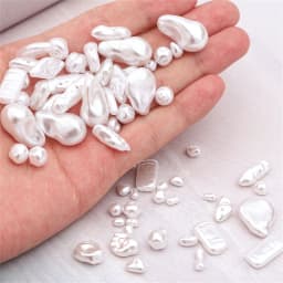 Cute Irregular Shape ABS Imitation Pearls Beads Charms for Necklace Bracelet Bead For Jewelri Makeing
